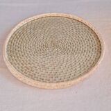 Glazed rattan tray