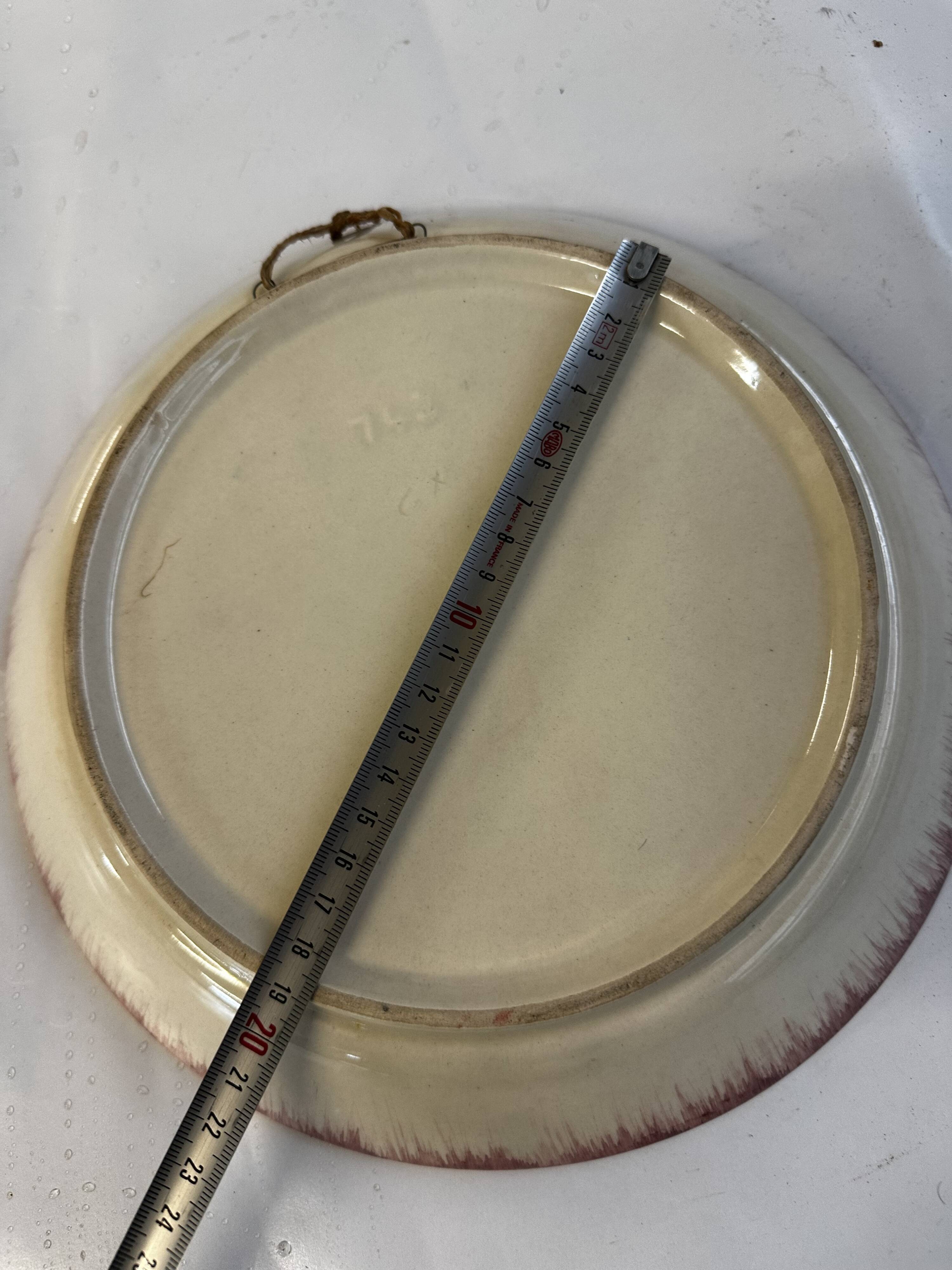 Ceramic and enamel dish with floral decoration by Hubert Béquet