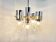 Vintage italian glass and chrome chandelier, 1970s