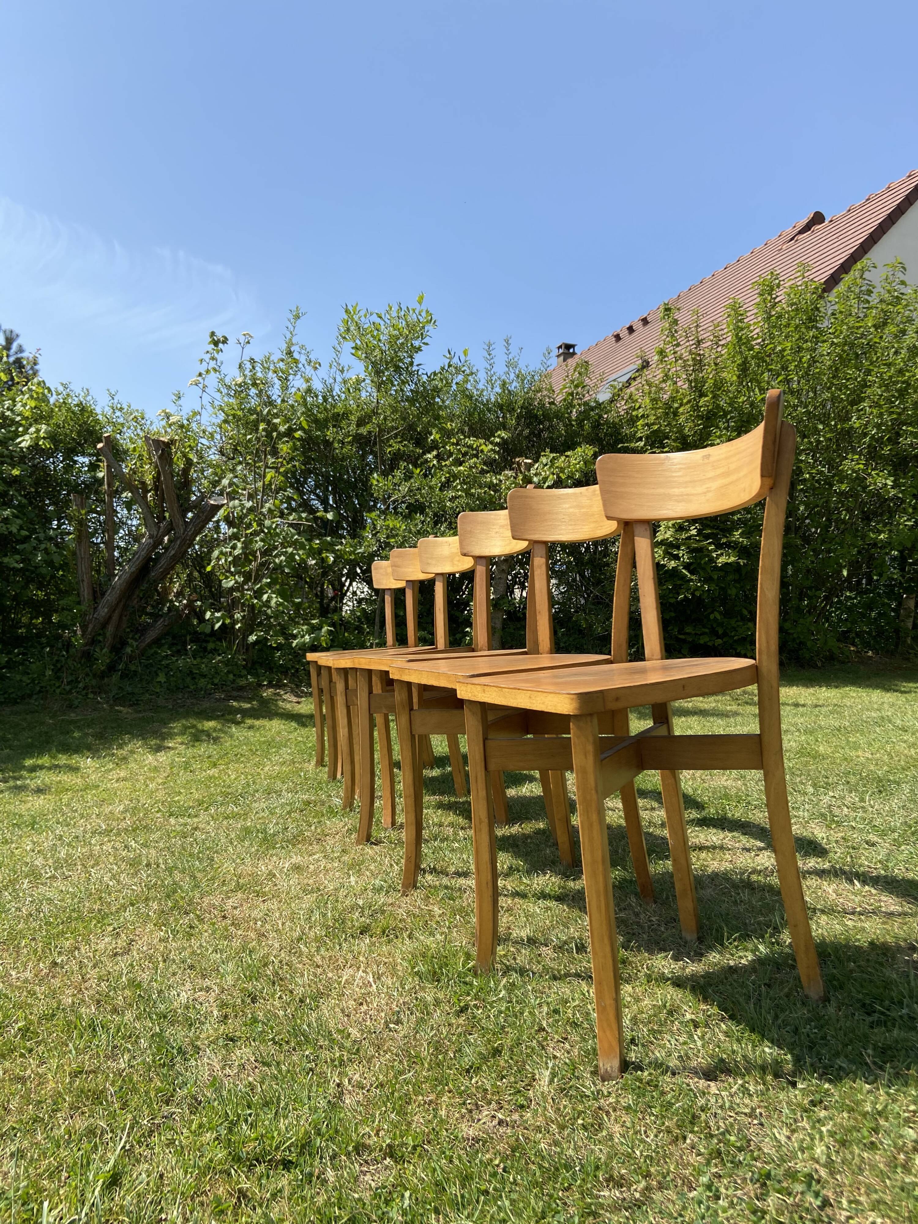 Series of 6 bistro chairs