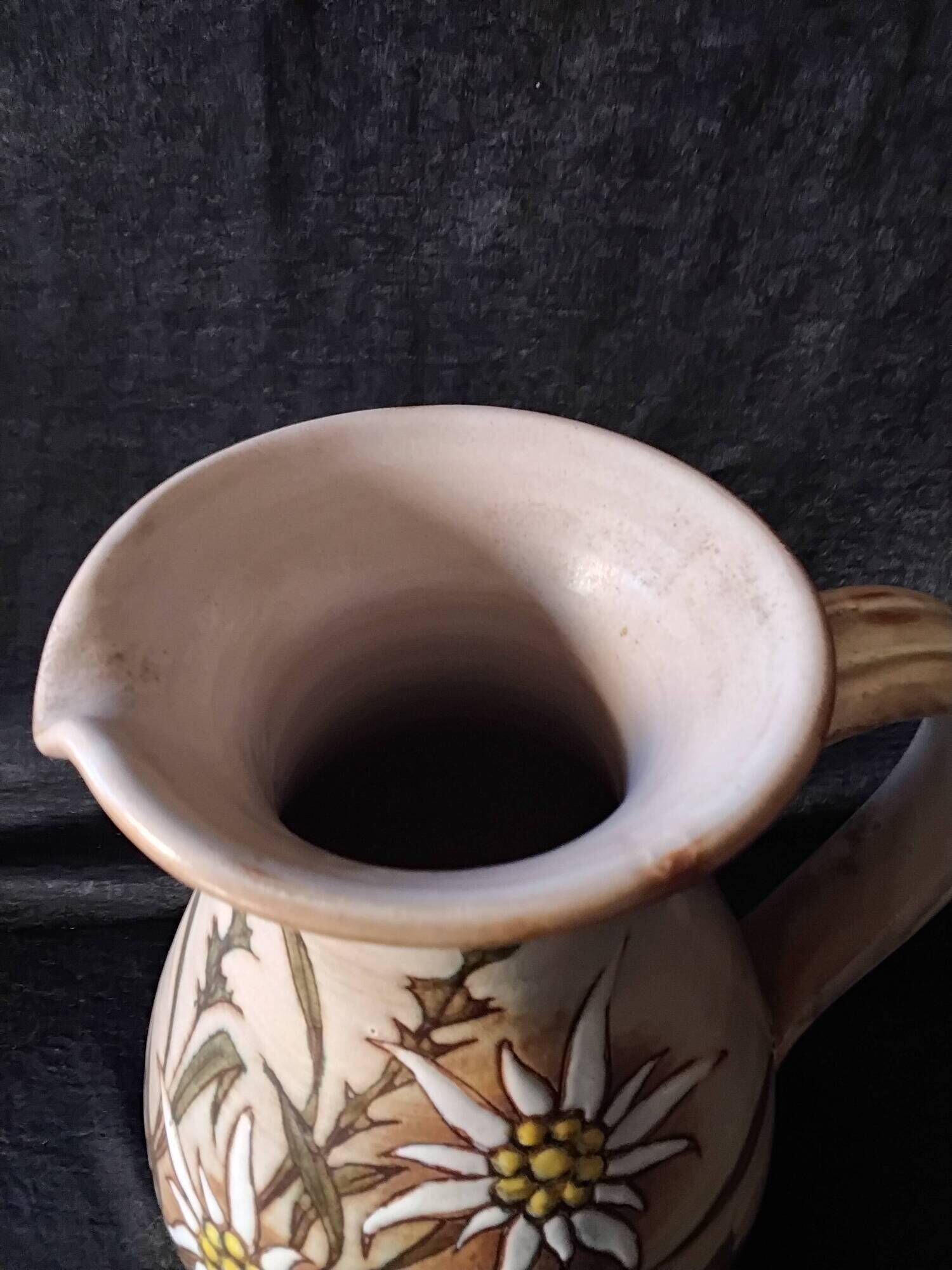Jug signed in ceramic by Fonck and Matéo made in Valauris.