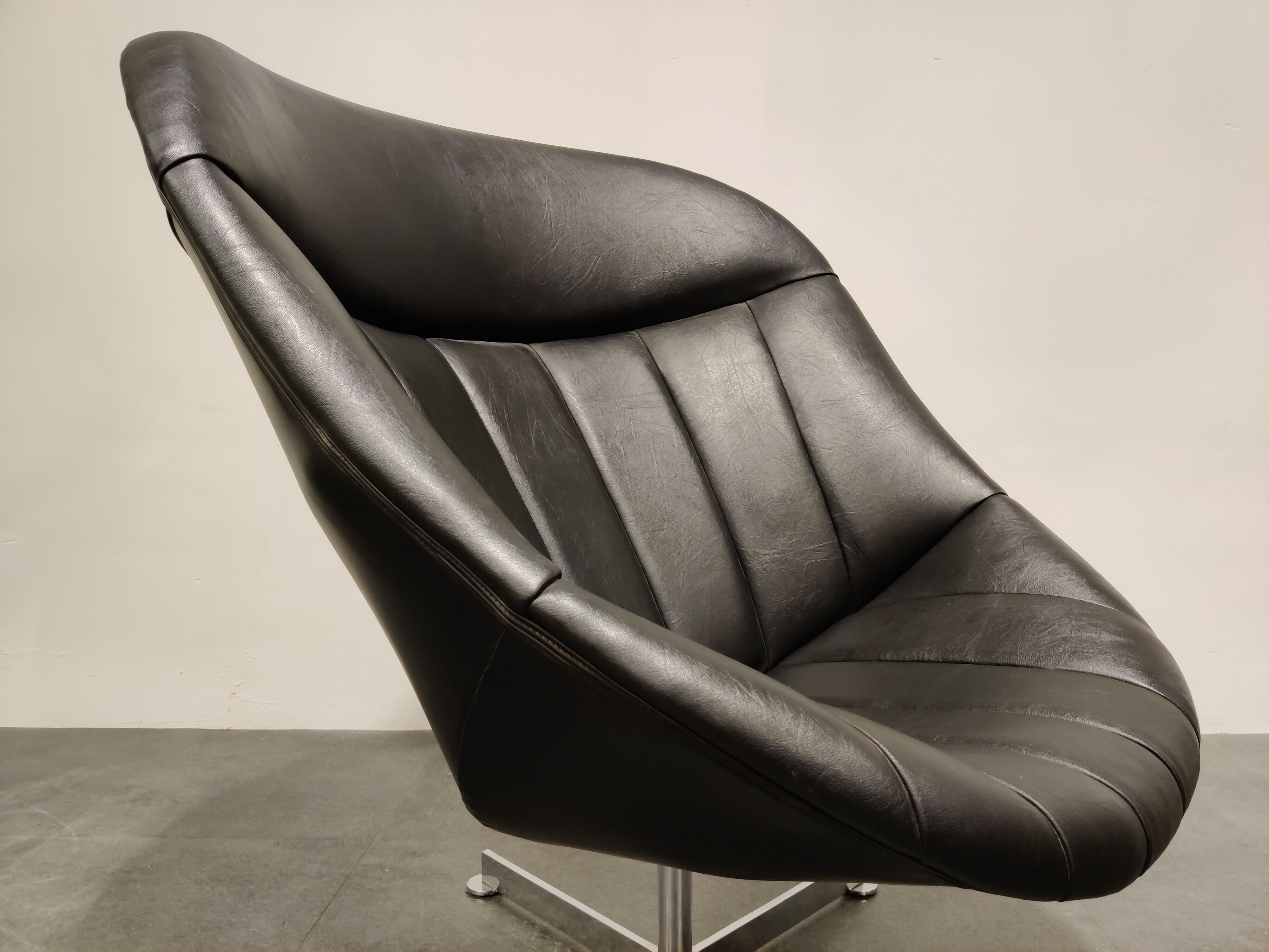 Vintage swivel chair by Rudolf Wolf for Rohé Noordwolde, 1960
