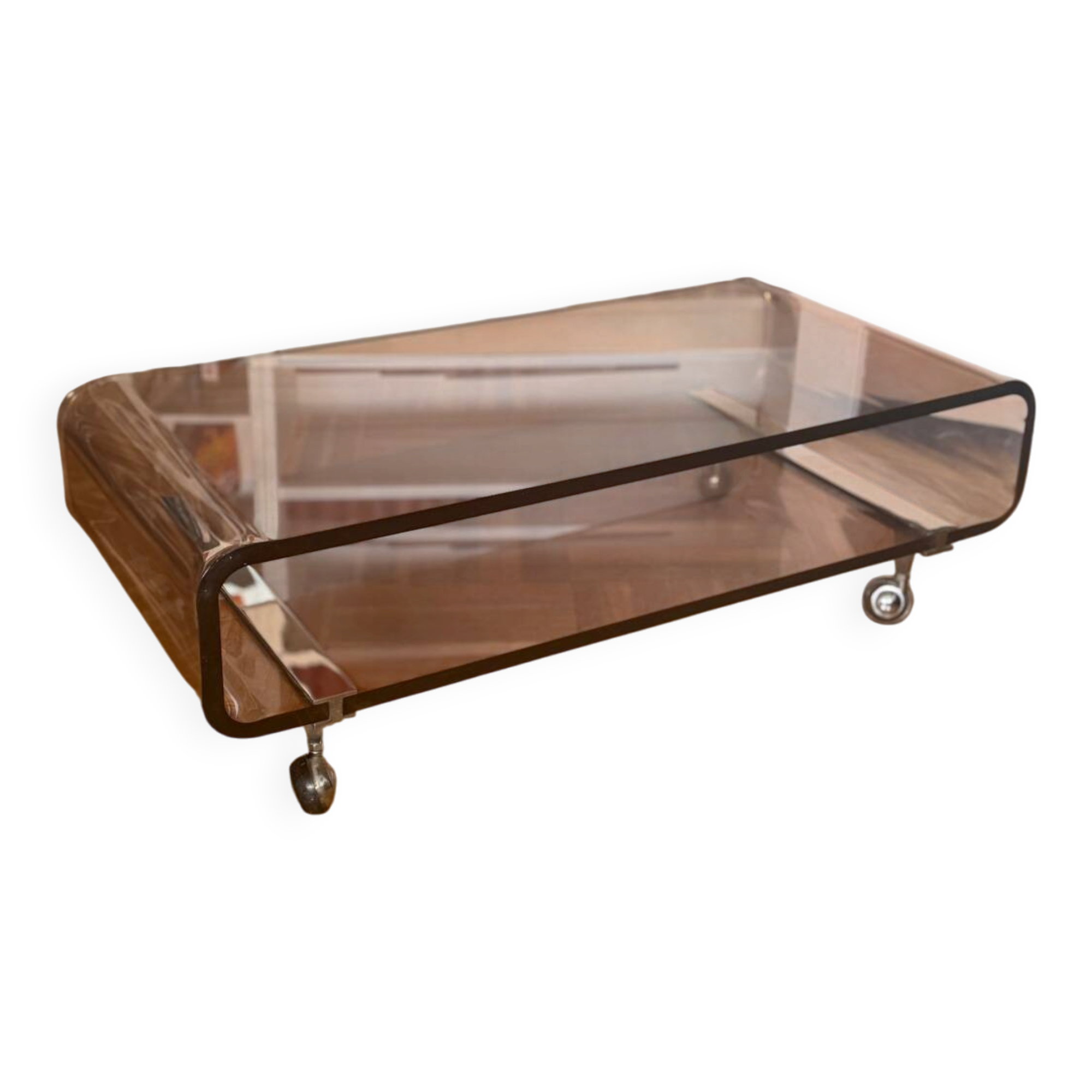 Table basse en Plexiglas Michel Dumas