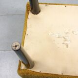 Mid-Century Pouf in Yellow
