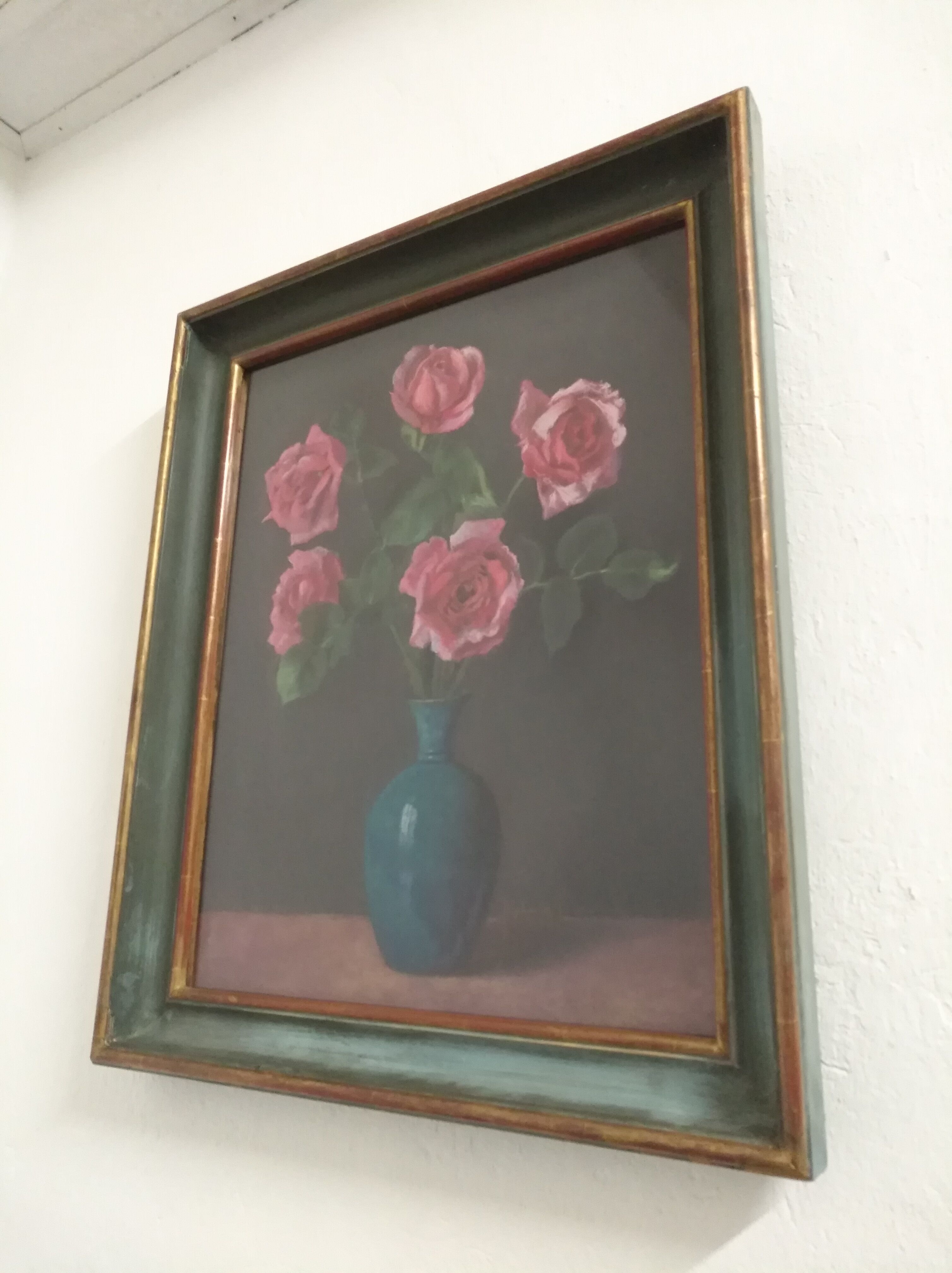 Painting "The bouquet of pastel roses" by S.Lamarche