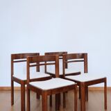 4 modernist cream chairs