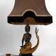 Sculptural Lamp in Bronze with double green and gold patina, Suvannamaccha
