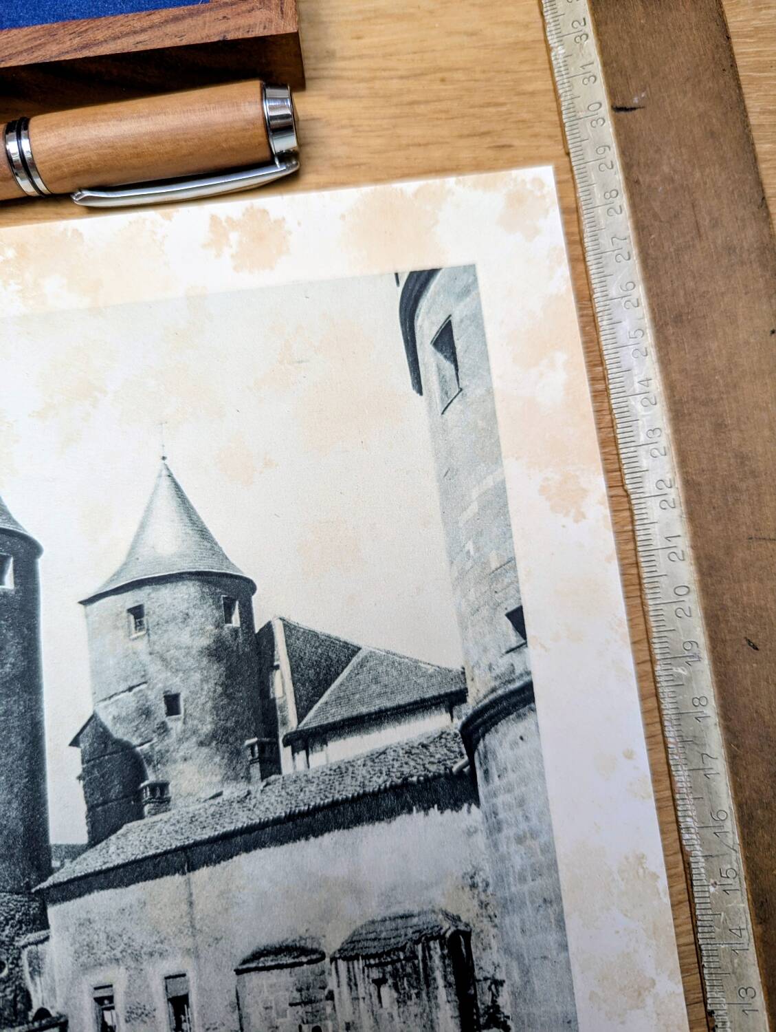 Heliogravure of Metz, vintage printed in 1926.