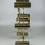 60s 70s 9-bulb ceiling lamp from Leola Leuchten Germany in brass