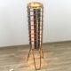 Cylindrical lamp rattan year 1960