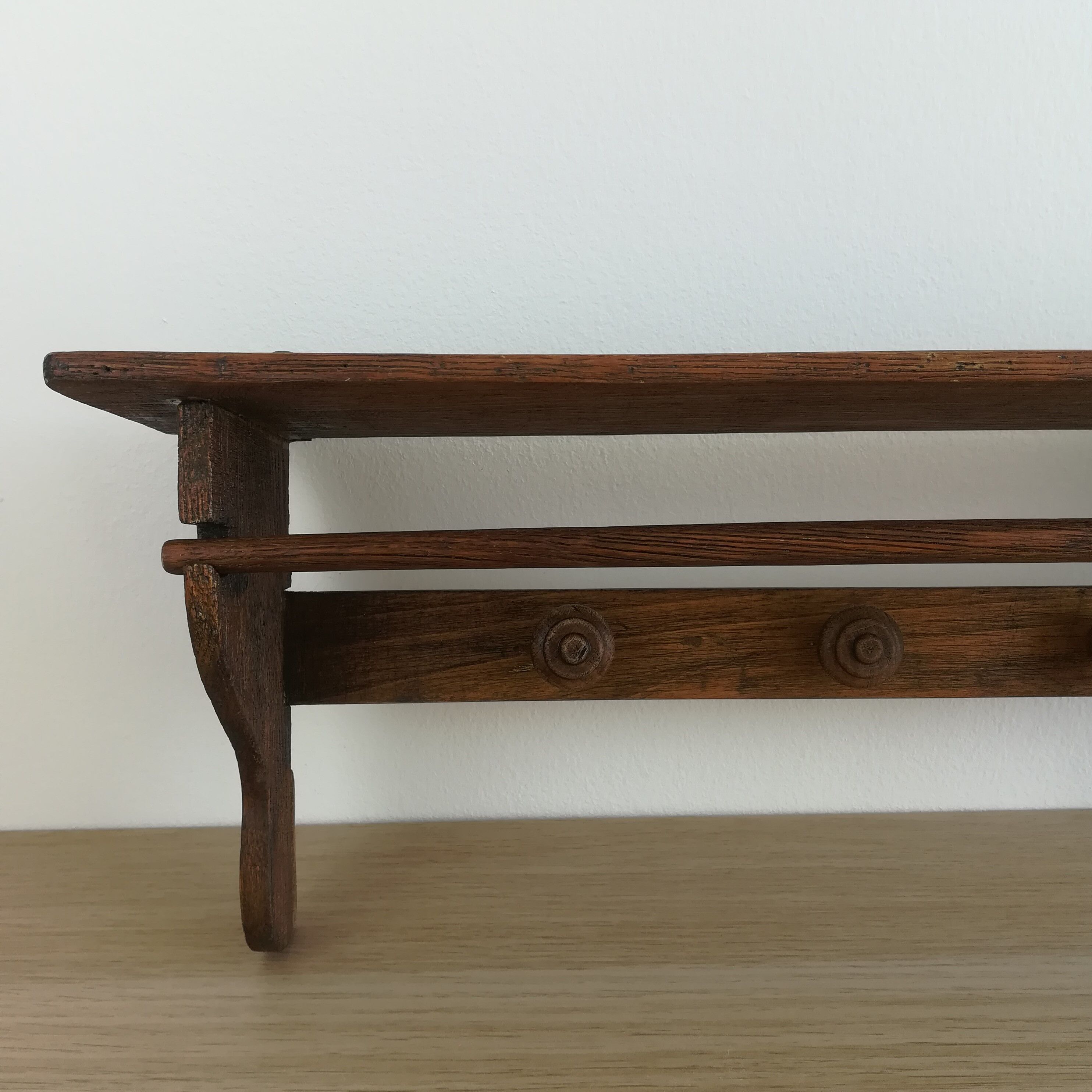 Wooden wall shelf