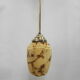 Art deco hanging lamp with marbled glass shade