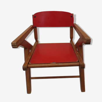 Vintage children's chair in light wood