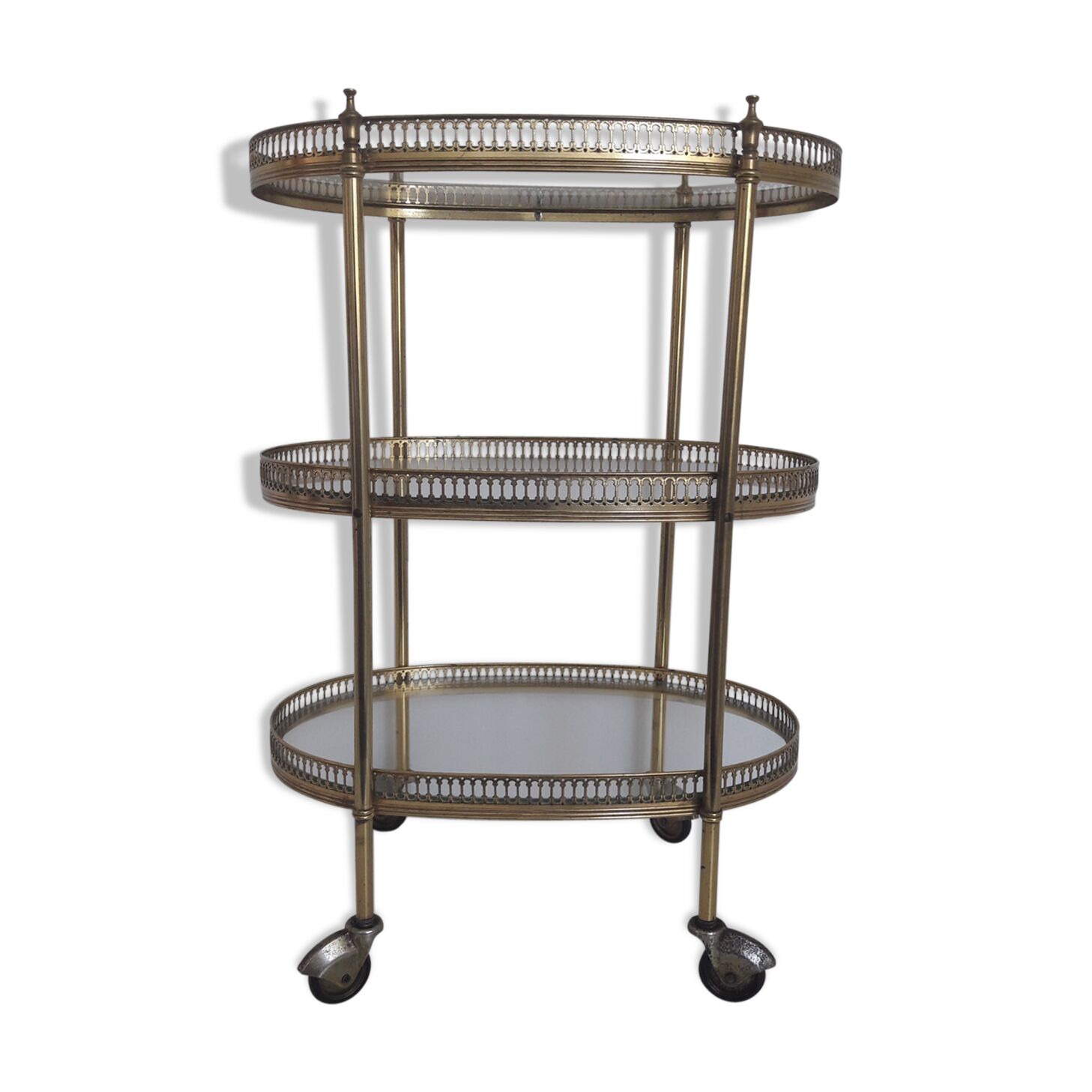 Serving table in brass