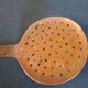 Set of a copper ladle and skimmer.