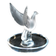 Lalique ashtray dish bird dove in frosted crystal and signed