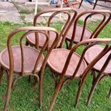Lot de 5 anciennes chaises estampillées GLARIS