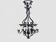 Large 12-light wrought iron hall or living room chandelier. 1960s-70s