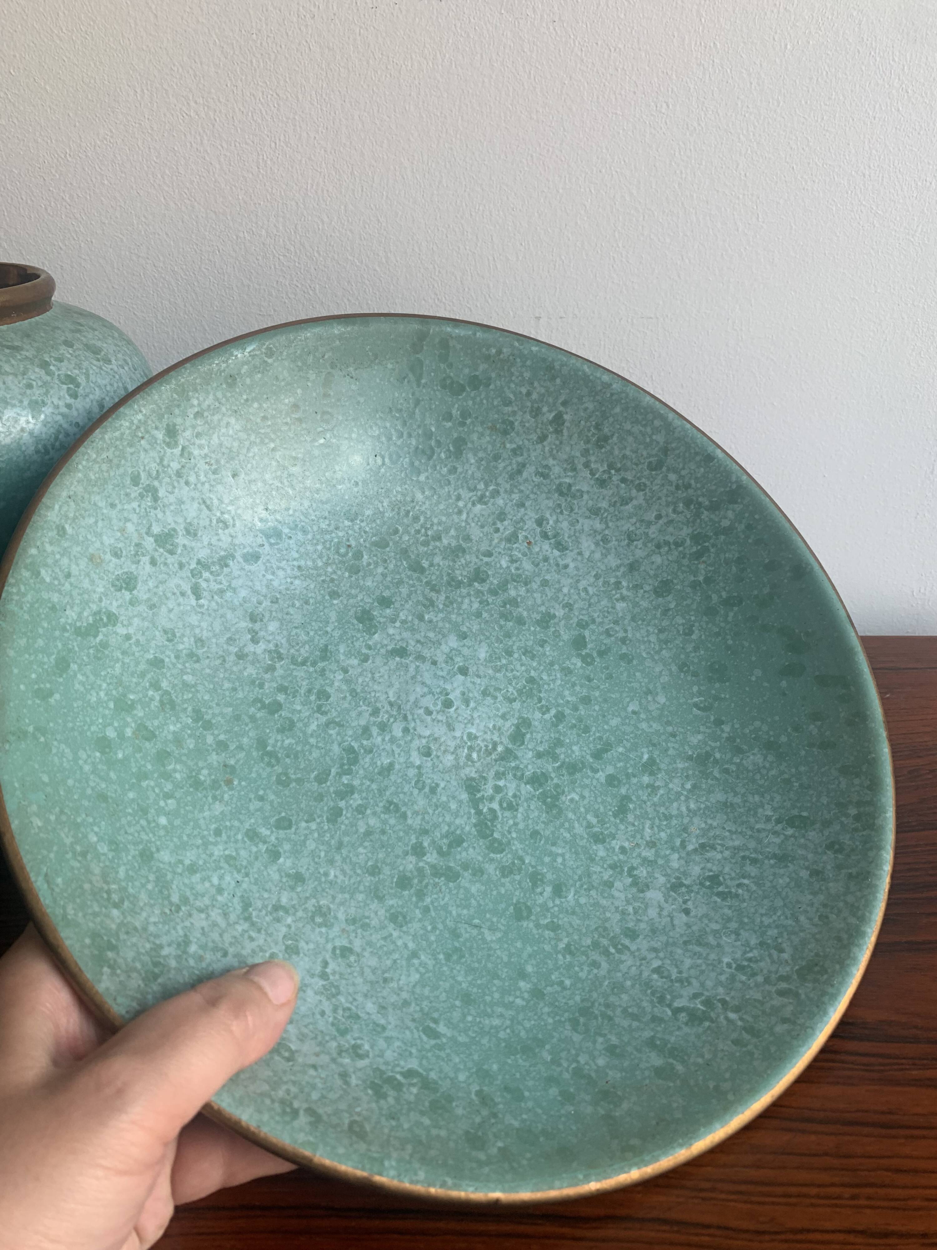Ensemble en céramique turquoise