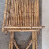 Bamboo and rattan folding table