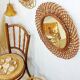 Grand miroir rotin
