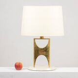 Lampe en bronze doré de forme H. 20e siècle.