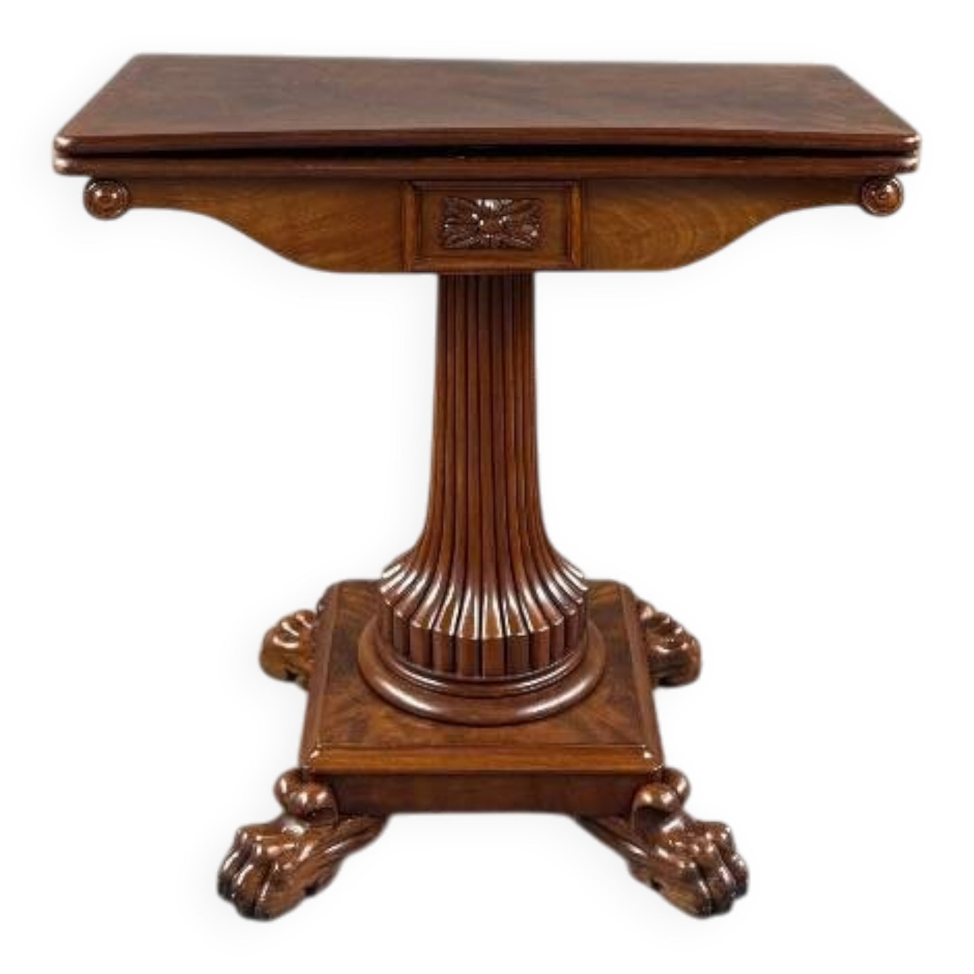 Table à jeux en acajou, XIXe siècle