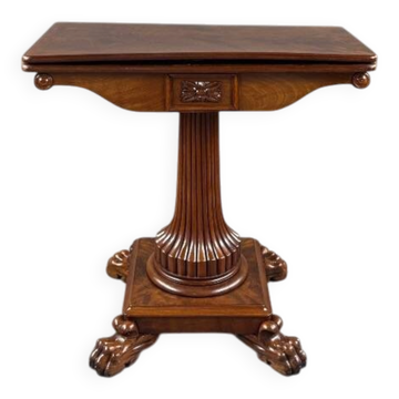 Game table in mahogany, 19th century