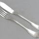 Christofle Vendôme 12 fish cutlery sets, 24 pieces, silver-plated metal, in excellent condition.