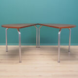 Table demi-ronde en teck, design danois, années 1970, fabricant: Bent Krogh
