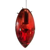 Vintage Pendant Lamp • Goccia di Sangue • Artisanal Glass • Murano • 1980