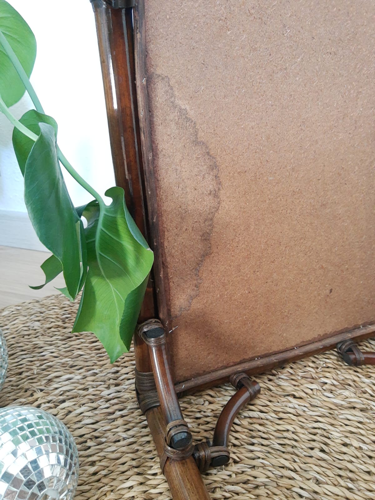 Vintage rattan side table