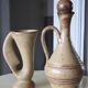 Lot de 2 carafes/pichets anciens grès
