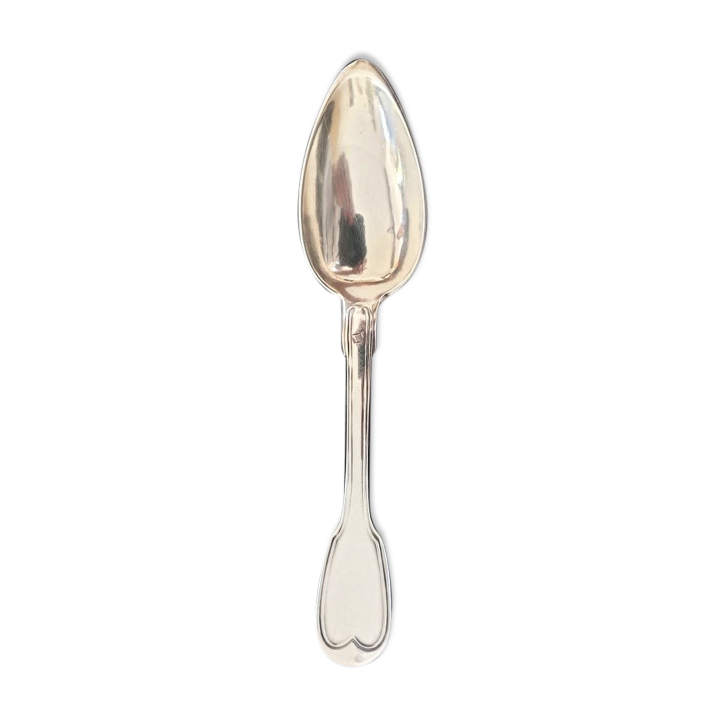 Solid silver table spoon - Old man hallmark 1st title (1819-1838) - Master Goldsmith : Fran