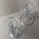 Two Clear Glass Candle Holders, 1990s Italy - Simple Timeless Ball Design, Retro Table Decor Gift
