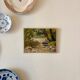 Oil painting on canvas "Forest, river and boat" no. 17