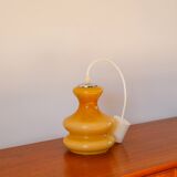 Pair of opaline pendants, Bubble, Beige, 1960