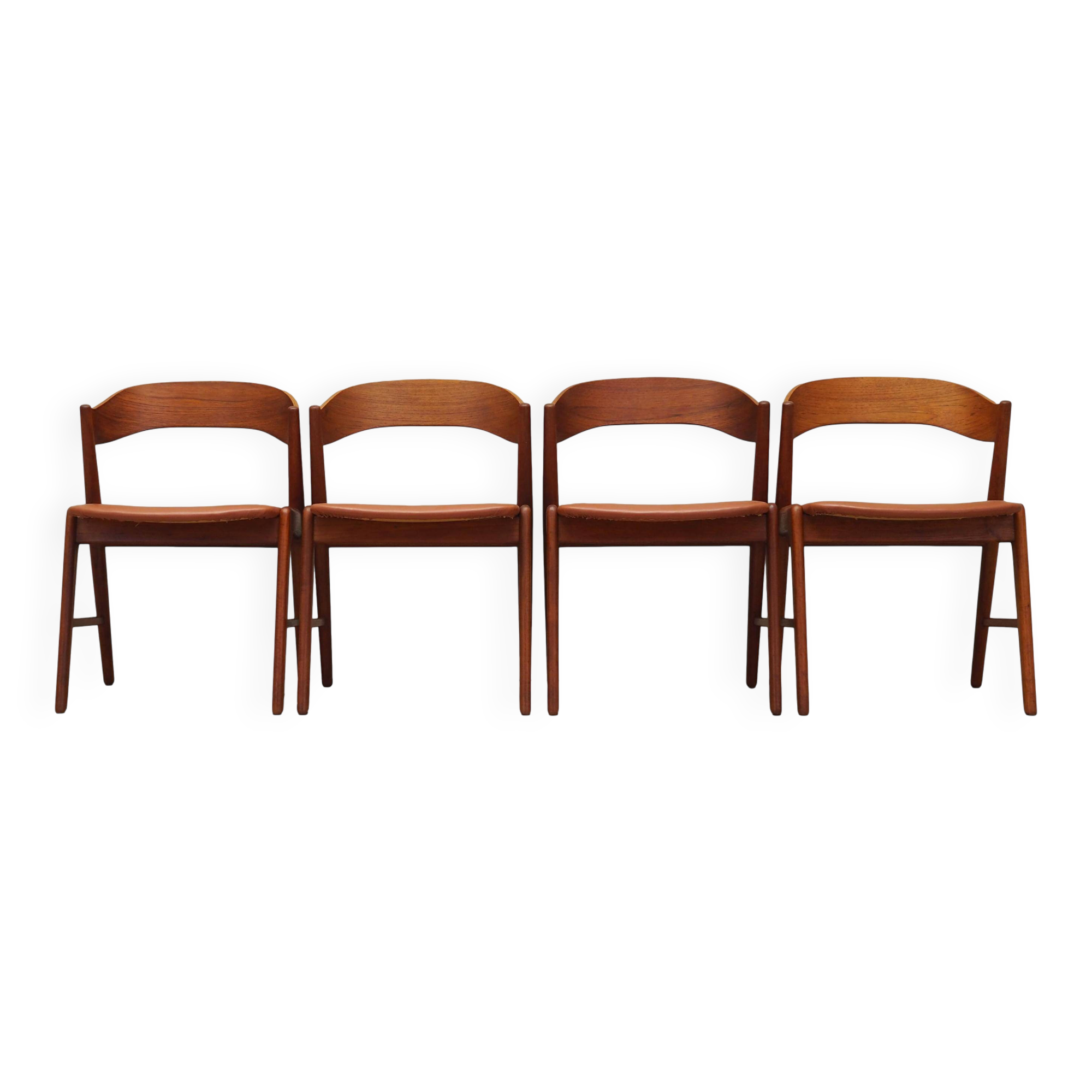 Set of four teak chairs, Danish design, 1970s, manufacture: Korup Stolefabr
