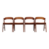 Set of four teak chairs, Danish design, 1970s, manufacture: Korup Stolefabr