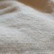 LARGE WHITE CARPET WITH LONG HAIR - PURE WOOL - 156 X 220 CM - VINTAGE