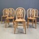 Set of 6 vintage Ercol dining chairs, 1950s
