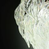 Amazing large Murano glass rainbow leaves chandelier