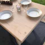 Solid wood dining table