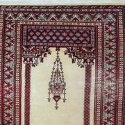 Tapis de Prière Vintage Lahore Pakistanais, Années 1960, Élégance et Tradit