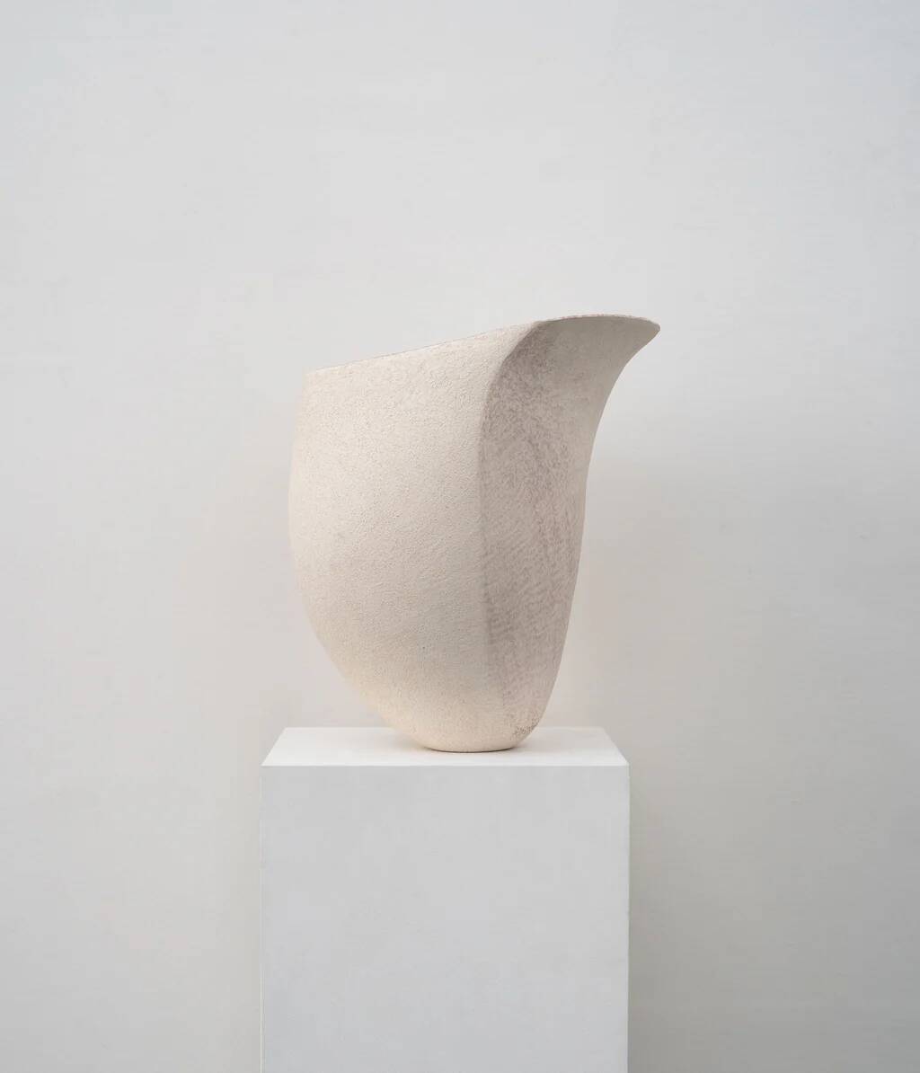 Large hand built stoneware vessel by Betty Blandino (1927-2011)