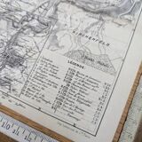 Bern, old map, printed in 1844.