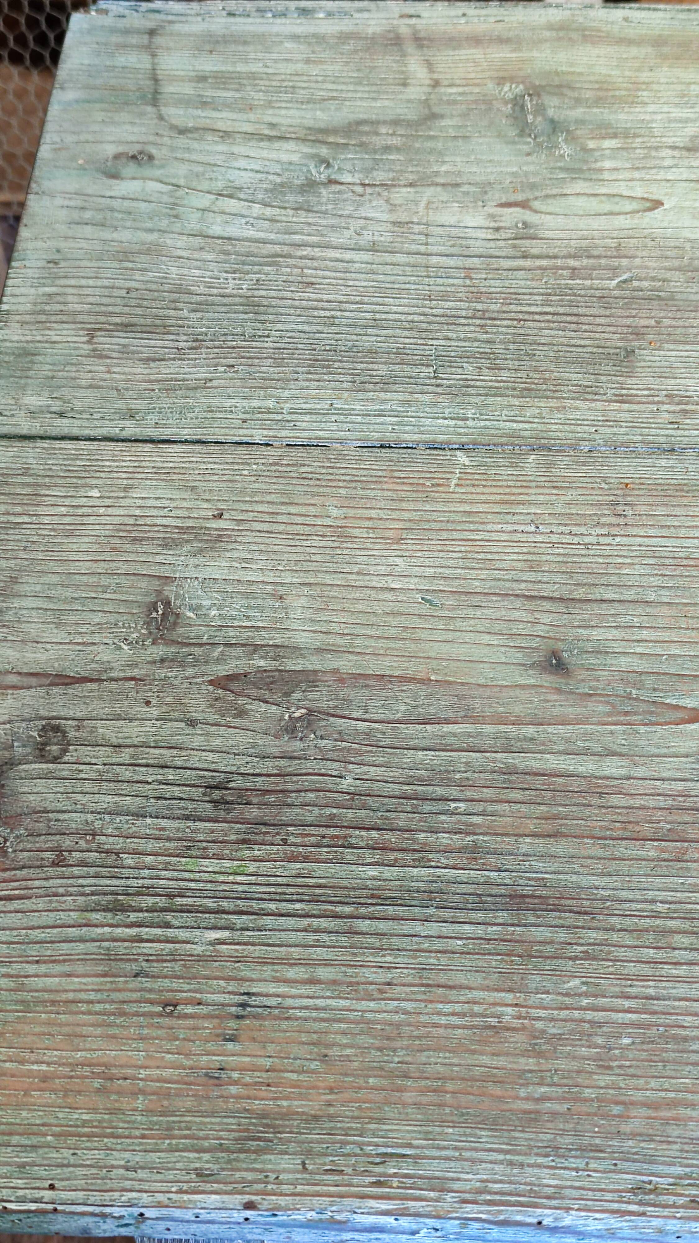 Farmhouse table green patina