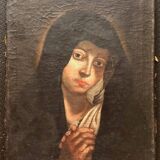 Virgin Mary painting on canvas from the 17th century anonymous 49 cm by 38 cm Italian school