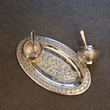 Silver-plated table salt and pepper shaker