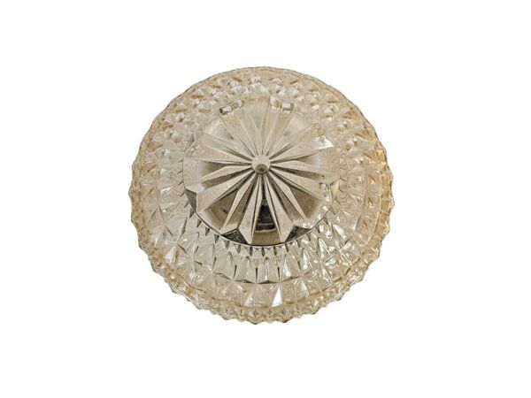 Herda Holland - lampe de plafond - géométrique - verre pressé - années 60